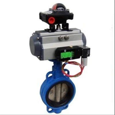Pneumatic Wafer Type Soft Seal Butterfly Valve